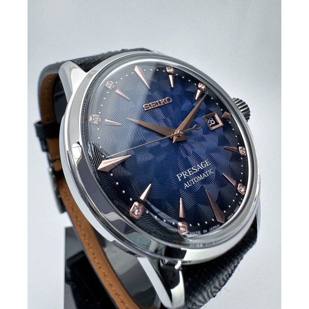 Seiko blue black best sale